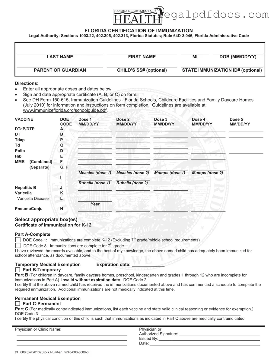 Fill Out a Valid 680 Template