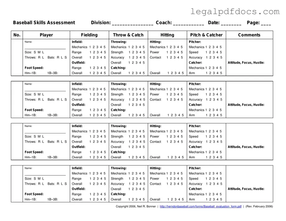Fill Out a Valid Baseball Assessment Template