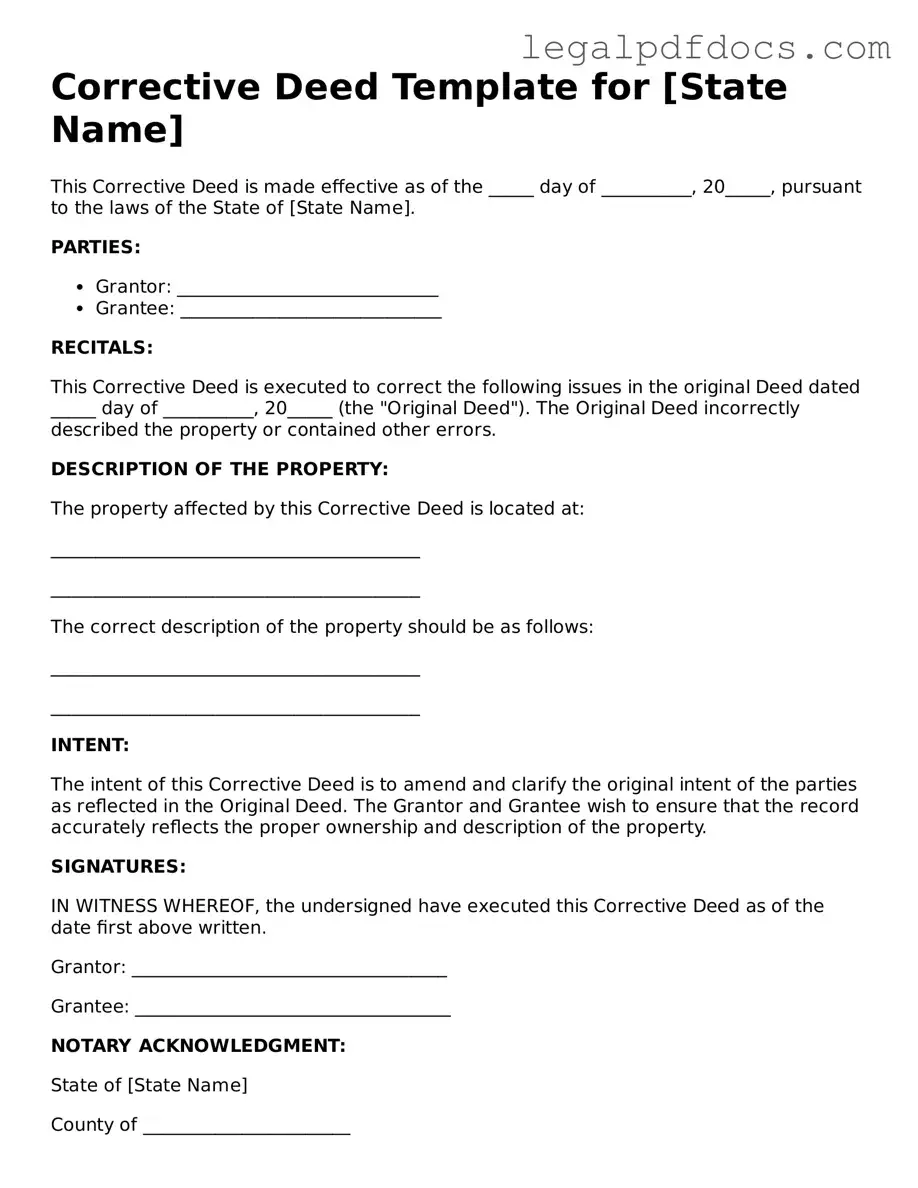 Corrective Deed Template