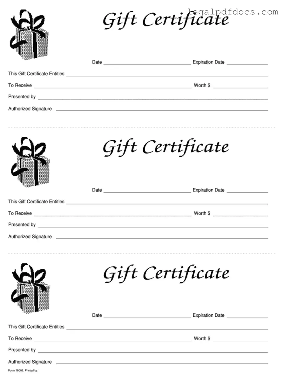 Fill Out a Valid Gift Certificate Template