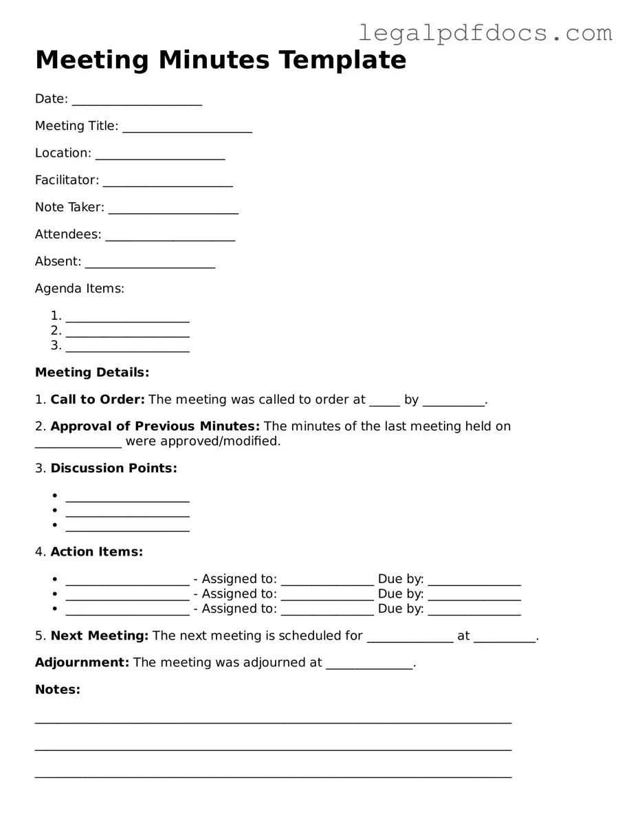 Meeting Minutes Template