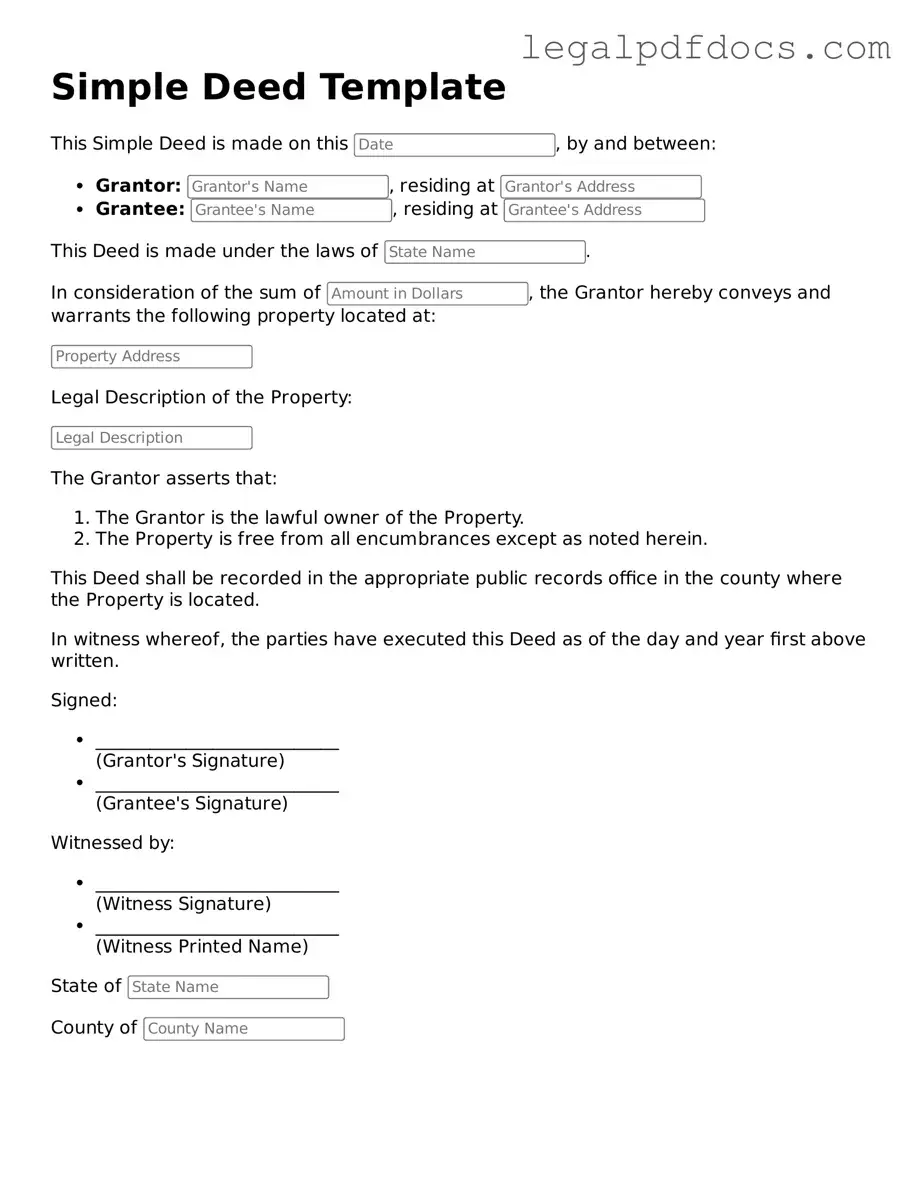 Deed Template