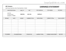 Fill Out a Valid Independent Contractor Pay Stub Template