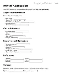 Rental Application Template