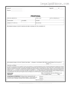 Fill Out a Valid Construction proposal form Template