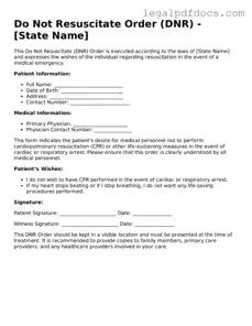 Do Not Resuscitate Order Template