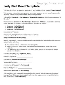 Lady Bird Deed Template