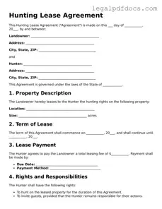 Hunting Lease Agreement Template
