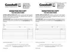 Fill Out a Valid Goodwill donation receipt Template