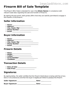 Firearm Bill of Sale Template