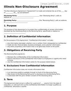 Official  Non-disclosure Agreement Form for Illinois