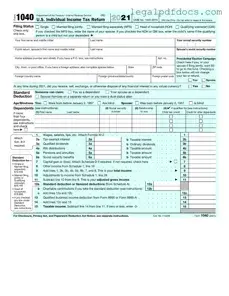 Fill Out a Valid IRS 1040 Template