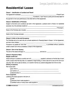 Fill Out a Valid Lf310 Residential Lease Template