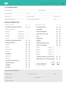 Fill Out a Valid Lyft Inspection Template