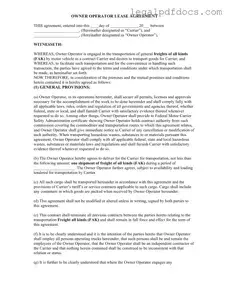 Fill Out a Valid Owner Operator Lease Agreement Template
