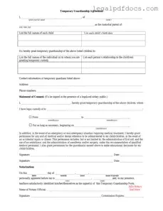 Fill Out a Valid Temporary Custody Template