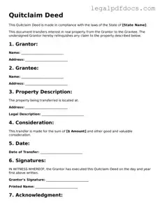 Quitclaim Deed Template