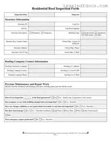 Fill Out a Valid Roof Inspection Template