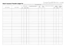 Fill Out a Valid Stock Transfer Ledger Template