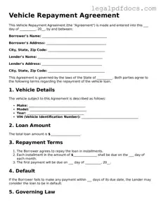 Vehicle Repayment Agreement Template