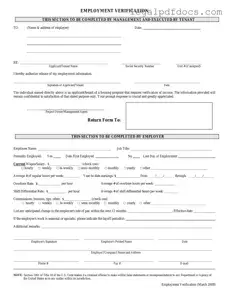 Fill Out a Valid Employment verification form Template