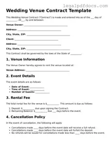 Wedding Venue Contract Template