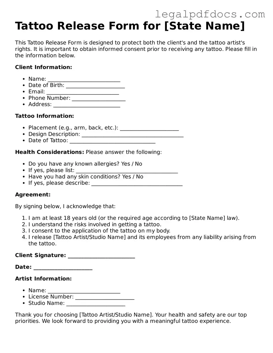 Tattoo Release Template