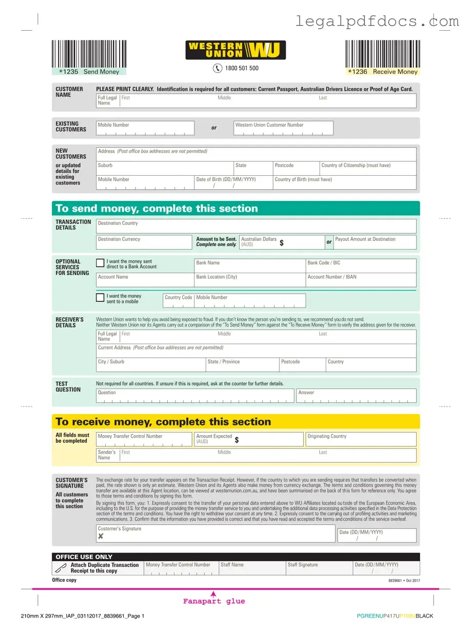 Fill Out a Valid Western Union Template